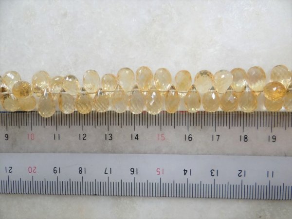 画像3: 宝石質シトリン　ドロップカット　ブリオレットカット　6×10ミリ