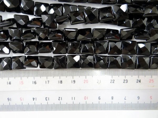 画像3: ブラックオニキス　スクエアカット　10.5mm
