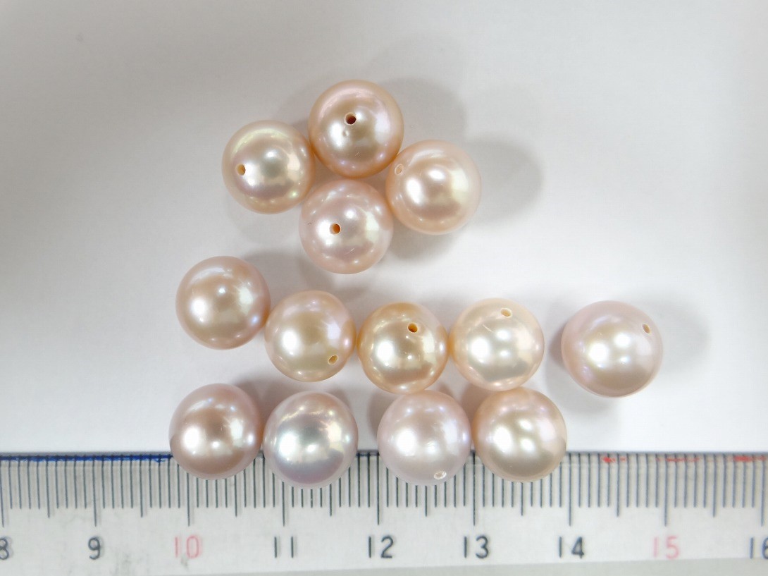 #A78  9-10mm淡水本真珠パール50個　片穴